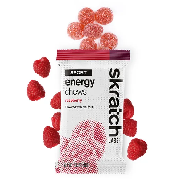 Skratch Sport Energy Chews Single Pouch SEC RB Raspberry